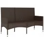 3-seater garden bench with brown synthetic rattan cushions by vidaXL, garden benches - Ref: Foro24-319491, Price: 92,14 €, Di...