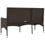 3-seater garden bench with brown synthetic rattan cushions by vidaXL, garden benches - Ref: Foro24-319491, Price: 92,14 €, Di...