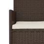 3-seater garden bench with brown synthetic rattan cushions by vidaXL, garden benches - Ref: Foro24-319491, Price: 92,14 €, Di...