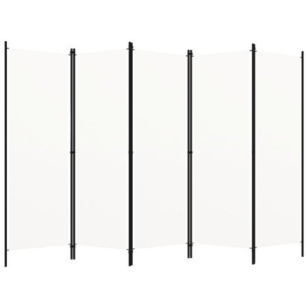 Biombo divisor de 5 paneles blanco 250x180 cm en Divisores de ambientes | Comprar online en Foro24