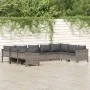 Garden furniture set 9 pieces and gray synthetic rattan cushions by vidaXL, Garden sets - Ref: Foro24-3187304, Price: 628,16 ...