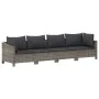 Garden furniture set 9 pieces and gray synthetic rattan cushions by vidaXL, Garden sets - Ref: Foro24-3187304, Price: 628,16 ...