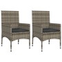 4-teiliges Gartenmöbel-Set und graue synthetische Rattankissen von vidaXL, Gartensets - Ref: Foro24-319497, Preis: 176,72 €, ...