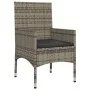 Set de muebles de jardín 4 pzas y cojines ratán sintético gris de vidaXL, Conjuntos de jardín - Ref: Foro24-319497, Precio: 1...