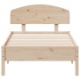 Estructura de cama sin colchón madera maciza de pino 90x190 cm