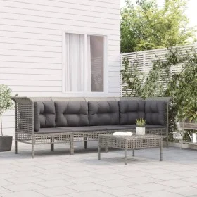 5-piece garden furniture set with gray synthetic rattan cushions by vidaXL, Garden sets - Ref: Foro24-3187477, Price: 276,11 ...