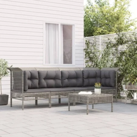 5-piece garden furniture set with gray synthetic rattan cushions by vidaXL, Garden sets - Ref: Foro24-3187477, Price: 276,11 ...
