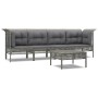 5-piece garden furniture set with gray synthetic rattan cushions by vidaXL, Garden sets - Ref: Foro24-3187477, Price: 297,08 ...