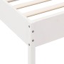 Estructura de cama sin colchón madera maciza blanca 75x190 cm