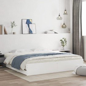Estructura cama con cajones madera ingeniería blanca 200x200 cm en Camas y somieres | Comprar online en Foro24