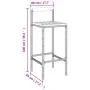 Bar table and garden stools set 9 pieces made of acacia wood and black PE rattan by vidaXL, Garden sets - Ref: Foro24-3187704...