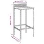 Bar table and garden stools 5 pieces acacia wood PE rattan gray by vidaXL, Garden sets - Ref: Foro24-3187685, Price: 327,24 €...