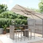 Bartisch und Gartenhocker 7 Stück Akazienholz PE Rattan grau von vidaXL, Gartensets - Ref: Foro24-3187687, Preis: 463,22 €, R...