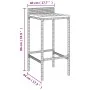 Bar table and garden stools set 9 pieces made of acacia wood and black PE rattan by vidaXL, Garden sets - Ref: Foro24-3187688...