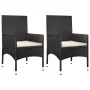 Garden set with 4-piece black synthetic rattan cushions by vidaXL, Garden sets - Ref: Foro24-319500, Price: 183,10 €, Discoun...