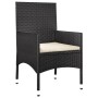 Garden set with 4-piece black synthetic rattan cushions by vidaXL, Garden sets - Ref: Foro24-319500, Price: 184,90 €, Discoun...