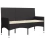 Garden set with 4-piece black synthetic rattan cushions by vidaXL, Garden sets - Ref: Foro24-319500, Price: 183,10 €, Discoun...