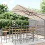 Gartentisch und Hochhocker 11 Stück aus Holz und grauem PE-Rattan von vidaXL, Gartensets - Ref: Foro24-3187699, Preis: 541,20...