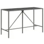Gartentisch und Hochhocker 11 Stück aus Holz und grauem PE-Rattan von vidaXL, Gartensets - Ref: Foro24-3187699, Preis: 541,20...