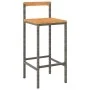 Bar table and garden stools 7 pieces made of acacia wood and gray PE rattan by vidaXL, Garden sets - Ref: Foro24-3187695, Pri...