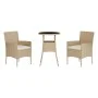 Garden table and chairs 3 pieces and beige synthetic rattan cushions by vidaXL, Garden sets - Ref: Foro24-3187420, Price: 182...