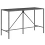 Garden table and high stools 9 pieces and gray PE rattan cushions by vidaXL, Garden sets - Ref: Foro24-3187638, Price: 372,46...