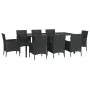 9-piece garden dining set and black synthetic rattan cushions by vidaXL, Garden sets - Ref: Foro24-3187329, Price: 698,55 €, ...