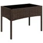 4-teiliges Gartenmöbel-Set und braune synthetische Rattankissen von vidaXL, Gartensets - Ref: Foro24-319495, Preis: 169,57 €,...