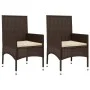 4-teiliges Gartenmöbel-Set und braune synthetische Rattankissen von vidaXL, Gartensets - Ref: Foro24-319495, Preis: 169,57 €,...