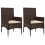 4-teiliges Gartenmöbel-Set und braune synthetische Rattankissen von vidaXL, Gartensets - Ref: Foro24-319495, Preis: 171,75 €,...