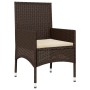 Set muebles de jardín 4 piezas y cojines ratán sintético marrón de vidaXL, Conjuntos de jardín - Ref: Foro24-319495, Precio: ...