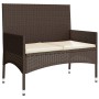 4-teiliges Gartenmöbel-Set und braune synthetische Rattankissen von vidaXL, Gartensets - Ref: Foro24-319495, Preis: 171,75 €,...