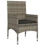 Set de muebles de jardín 4 pzas y cojines ratán sintético gris de vidaXL, Conjuntos de jardín - Ref: Foro24-319501, Precio: 1...