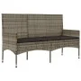 4-teiliges Gartenmöbel-Set und graue synthetische Rattankissen von vidaXL, Gartensets - Ref: Foro24-319501, Preis: 188,81 €, ...
