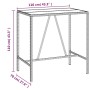 Garden table and high stools 5 pieces with gray PE rattan cushions by vidaXL, Garden sets - Ref: Foro24-3187634, Price: 243,4...