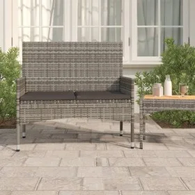 2-seater garden bench with gray synthetic rattan cushions by vidaXL, garden benches - Ref: Foro24-319489, Price: 87,00 €, Dis...