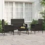 Gartenset mit Kissen 4-teilig synthetisches Rattan schwarz von vidaXL, Gartensets - Ref: Foro24-319498, Preis: 205,81 €, Raba...