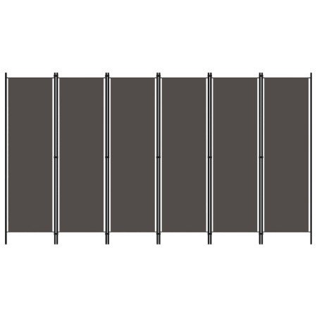 Biombo divisor de 6 paneles gris antracita 300x180 cm en Divisores de ambientes | Comprar online en Foro24