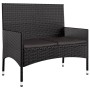 Garden set with 4-piece black synthetic rattan cushions by vidaXL, Garden sets - Ref: Foro24-319498, Price: 216,63 €, Discoun...