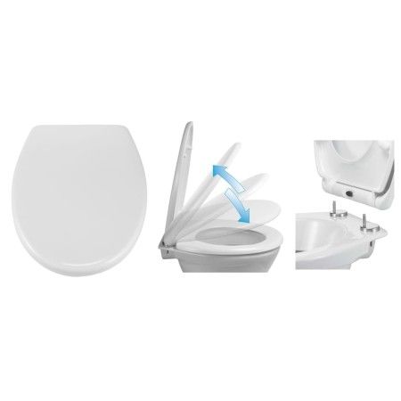 HI Toilet seat with quick release and soft close by HI, Toilet and bidet seats - Ref: Foro24-423946, Price: 37,82 €, Discount: %