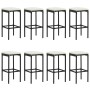 Garden table and high stools 9 pieces and black PE rattan cushions by vidaXL, Garden sets - Ref: Foro24-3187637, Price: 366,6...