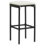 Garden table and high stools 9 pieces and black PE rattan cushions by vidaXL, Garden sets - Ref: Foro24-3187637, Price: 366,6...