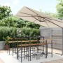Bar table and garden stools 9 pcs acacia wood PE rattan black by vidaXL, Garden sets - Ref: Foro24-3187696, Price: 450,22 €, ...
