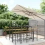 Bartisch und Gartenhocker 9 Stück Akazienholz PE Rattan schwarz von vidaXL, Gartensets - Ref: Foro24-3187696, Preis: 444,43 €...