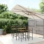 Bartisch und Gartenhocker 5 Stück Akazienholz PE Rattan schwarz von vidaXL, Gartensets - Ref: Foro24-3187692, Preis: 271,80 €...