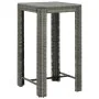 Garden table and high stools 3 pieces wood and PE rattan gray by vidaXL, Garden sets - Ref: Foro24-3187711, Price: 195,40 €, ...