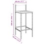 Bartisch und Gartenhocker 5 Stück Akazienholz PE Rattan schwarz von vidaXL, Gartensets - Ref: Foro24-3187692, Preis: 275,14 €...