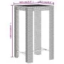 Garden table and high stools 3 pieces wood and PE rattan gray by vidaXL, Garden sets - Ref: Foro24-3187711, Price: 195,40 €, ...