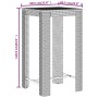 Gartentisch und Hochhocker 3-teilig aus Holz und PE-Rattan grau von vidaXL, Gartensets - Ref: Foro24-3187711, Preis: 197,76 €...