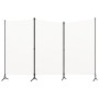 Biombo divisor de 3 paneles tela blanco 260x180 cm